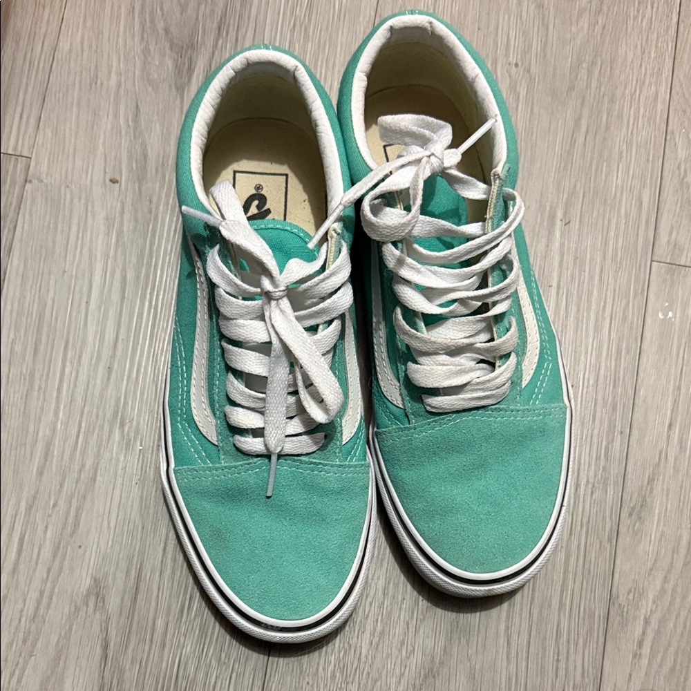 Green and White Vans